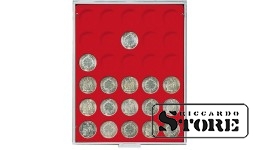 Raudonas veliūrinis dėklas 2161E (Ø37 mm)