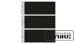 Numizmatikos Multi Collect sistemos lapai su 3 kišenėmis (185 x 80 mm). Skaidrūs lapai su juodais įdėklais, idealiai tinka banknotų, atvirukų ir kitų kolekcinių objektų laikymui. Pakuotėje 10 lapų.