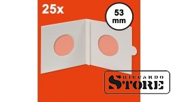 HARTBERGER coin holders 53 mm, self-adhesive. Pack of 25.