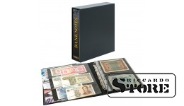 Universalus banknotų albumas PUBLICA M su 20 dvipusių Multi Collect lapų dviem langelių variantais. Su tinkama apsaugine kasečių.