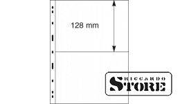 Universalūs UNIPLATE sistemos lapai su 2 juostelėmis-klipsinėmis kišenėmis (128 mm), permatomi, komplekte 5 lapai