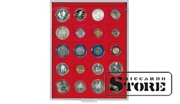 Raudonas veliūrinis dėklas 2221E (Ø51 mm)