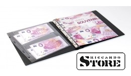 Karat albumas 0 eurų suvenyrinių banknotų kolekcionavimui. Komplekte 10 skaidrių polimerinių lapų, skirtų saugiam kolekcijos laikymui ir demonstravimui.