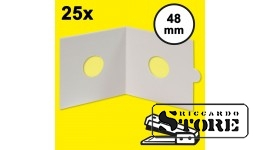 HARTBERGER coin holders 48 mm, sealed with a stapler. Pack of 25 pieces.