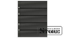 Numismatic sheets of the Multi Collect system with 5 pockets (43 mm), black color, pack of 10 sheets