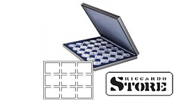 NERA M dėklas su tamsiai mėlynu įdėklu 9 sertifikuotoms monetoms 63x85 mm iš Amerikos vertinimo kompanijų