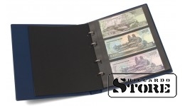 KOBRA banknotų albumas dvigubo FDC formato su 10 lapų, mėlynas