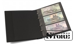 KOBRA banknotų albumas dvigubo FDC formato su 10 lapų, juodas