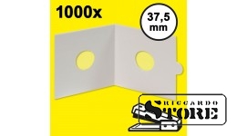 HARTBERGER coin holders 37.5 mm, stapled closure. Pack of 1000 pieces.