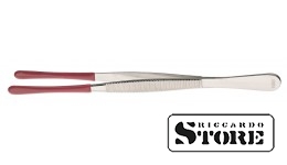 Nikelio danga padengtos numizmatinės pincetės, 120 mm, su apsauginiu dangteliu ant galiukų