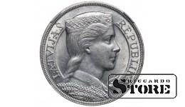 Латвия, 5 латов 1931 г., серебро, NGC MS 61, KM#9