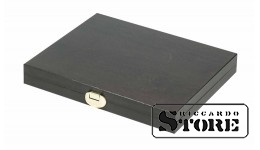 CARUS XM natūralaus medžio dėklas su 15 kvadratinių skyrelių monetoms/monetų kapsulėms iki 40 mm