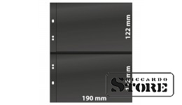 Universalūs numizmatiniai lapai Multi Collect sistemoje su 2 kišenėmis (122 mm), juodos spalvos, 10 vnt. pakuotė