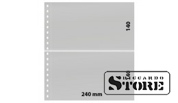 Permatomas lapas su 2 kišenėmis (240 x 140 mm) ir balta įklote. Pakuotė 10 vnt.
