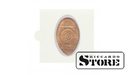 HARTBERGER monetų rėmeliai „Pressed Pennies“ monetoms, 38x24 mm dydžio, užsegami segikliu. Pakuotėje 25 vienetai.