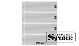 Multi Collect numismatic sheets with 4 compartments (56 mm), transparent, pack of 10 sheets