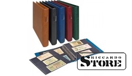 LINDNER banknotų albumas su juodais įklotais — žalias.