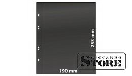 Numizmatiniai lapai Multi Collect sistemai su 1 langeliu (190 × 253 mm), juodos spalvos. Pakuotėje 10 lapų.
