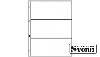 Permatomi lapai A4 albumams su 3 langeliais (220 mm × 97 mm). Pakuotėje 10 lapų.