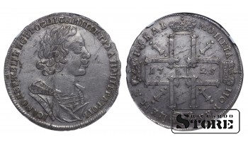 Rusijos Imperija, 1 rublis, 1725 m., NGC XF DETAILS, Petras I Didysis