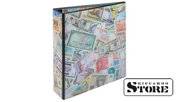 Daugiafunkcis didelis žiedinis segtuvas su banknotų dizainu, tuščias.