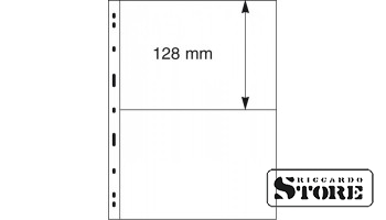 Universalūs UNIPLATE sistemos lapai su 2 juostelėmis-klipsinėmis kišenėmis (128 mm), permatomi, komplekte 5 lapai