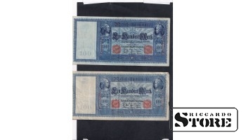 Germany 100 Mark 1910 set of 2 banknotes