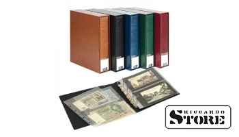 PUBLICA M kolekcinis albumas iki 80 banknotų arba atvirukų. Žalios spalvos.