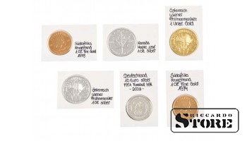 REBECK COIN L coin holders for coins up to 30 mm, self-adhesive. Pack of 25 pieces.