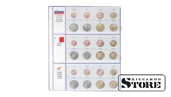 Iliustruotas lapas iš serijos „EURO COLLECTION“: Slovėnija, Malta, Kipras.