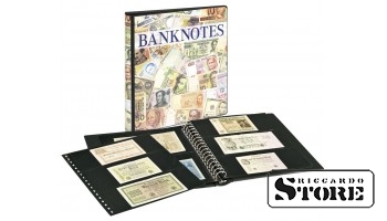 Banknotų albumas su 10 skaidrių lapų 2 variantų ir juodais įklotais.