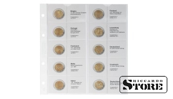 Iliustruotas karat lapas 2 eurų proginėms monetoms chronologiškai sudėlioti: Belgija 2012 – Vokietija 2013.