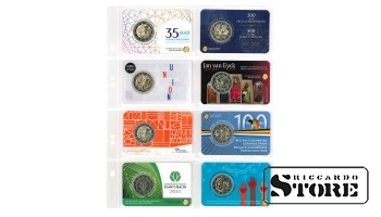 Нумизматические листы системы Multi Collect на 8 ячеек (93 мм х 56 мм), прозрачного цвета, в комплекте 10 листов