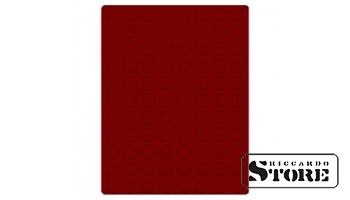 Dark red velour tray 2910E with Ø21.5 mm compartments for storing small coins, tokens, and other collectibles.