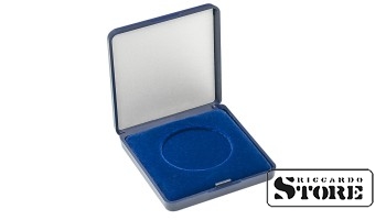 Dėklas su mėlynu įdėklu monetoms / monetų kapsulėms, kurių išorinis skersmuo iki 43 mm
