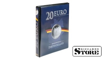 Папка-переплёт системы Karat с дизайном 20 Euro, пустая.