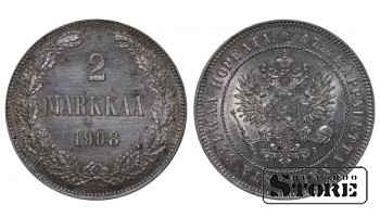 Russian Empire, Finland, 2 Markkaa, 1908 year