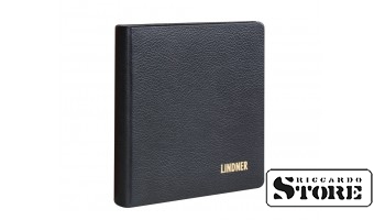 Empty Karat leather ring binder, black color.