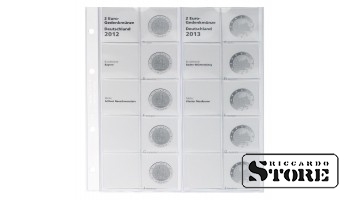 Iliustruotas karat lapas 2 eurų proginių monetų serijai „Vokietijos federalinės žemės“: 2012-2013 Bavarija / Baden-Viurtembergas.