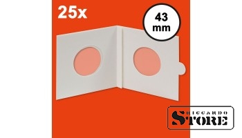 HARTBERGER monetų rėmeliai 43 mm, savaime klijuojantys. Pakuotėje 25 vnt. Puikus sprendimas monetų kolekcijai saugoti ir organizuoti.