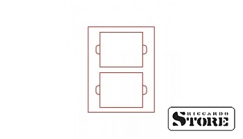 Velour tray in STANDARD modification with 2 rectangular compartments 152x123 mm