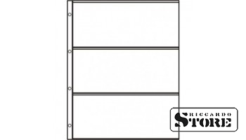HARTBERGER system sheets with 3 compartments (226 mm x 97 mm), pack of 5 (S-3)