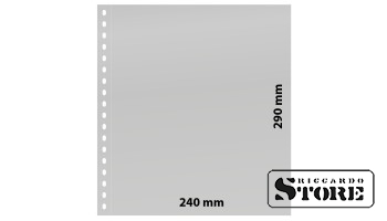 Permatomas lapas su 1 kišene (240 x 290 mm) ir balta įklote.