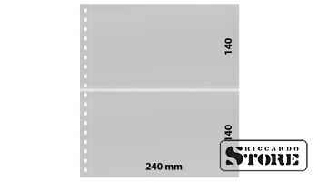 Permatomas lapas su 2 kišenėmis (240 x 140 mm) ir balta įklote. Pakuotė 10 vnt.