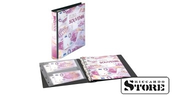 Karat albumas 0 eurų suvenyrinių banknotų kolekcionavimui. Komplekte 10 skaidrių polimerinių lapų, skirtų saugiam kolekcijos laikymui ir demonstravimui.