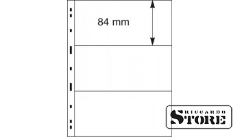 Universalūs UNIPLATE sistemos lapai su 3 juostelėmis-klipsinėmis kišenėmis (84 mm), permatomi, komplekte 5 lapai