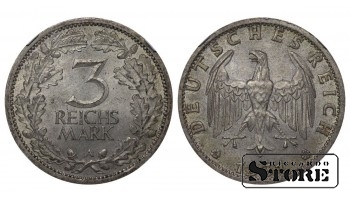 Vokietija, 3 reichsmarkai, 1931 A, sidabras, NGC MS 62