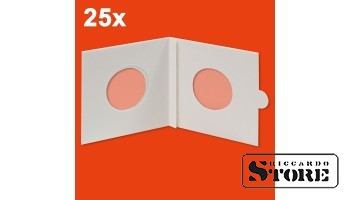 HARTBERGER self-adhesive coin holders, sorted. Pack of 25.