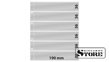 Numismatic sheets of the Multi Collect system with 6 slots (36 mm), transparent color, set of 10 sheets.