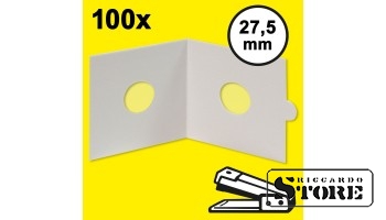 HARTBERGER monetų rėmeliai 27,5 mm, uždaromi spaustuku. Pakuotėje 100 vienetų.